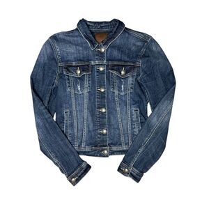 Articles of Society Women’s Medium Denim Jean Jacket Dark Wash Stretch